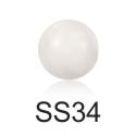 Size 34ss - Swarovski Article #2080/4 Pearl Cabochon HOTFIX